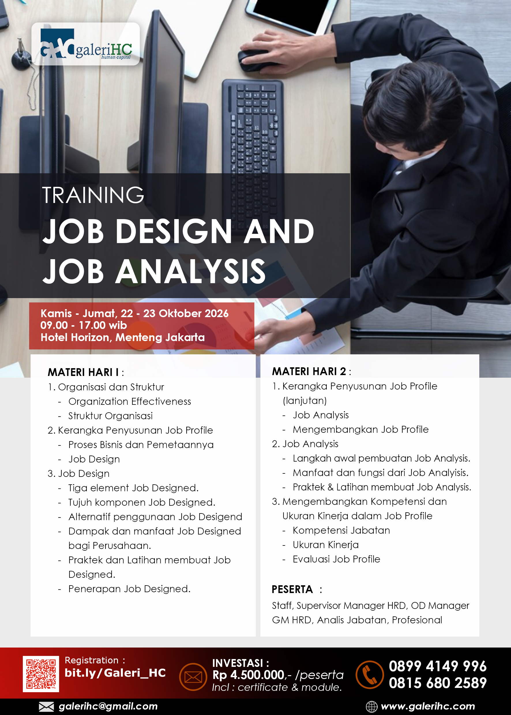 JOB DESIGN JOB ANALYSIS